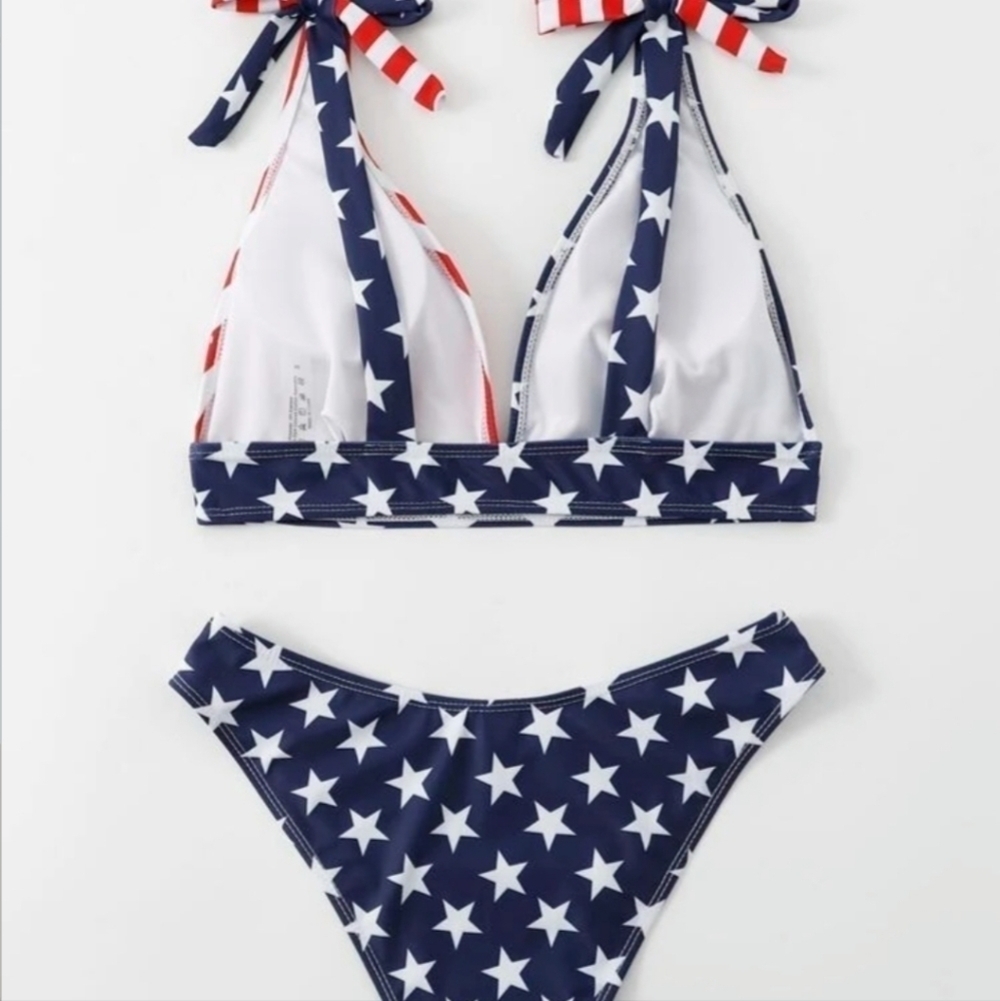RED WHITE AND BLUE USA BIKINI - Picture 2 of 6